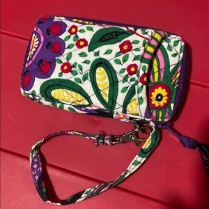 Zippered Vera Bradley wrist wallet